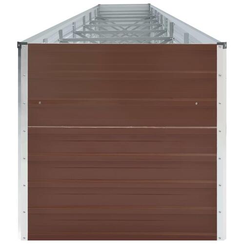 Plantekasse 600x80x45 cm galvaniseret stål brun