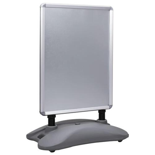 Plakatstativ A1 med fod aluminiumslegering grå