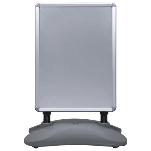 Plakatstativ A1 med fod aluminiumslegering grå