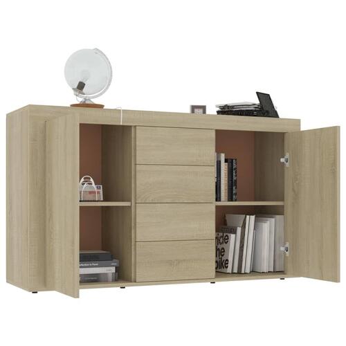 Skænk 120x36x69 cm konstrueret træ sonoma-eg