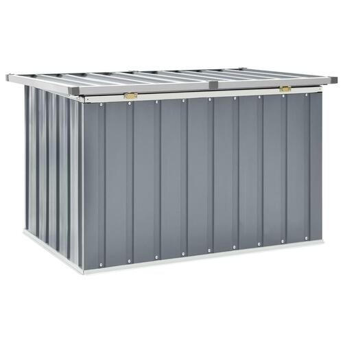 Opbevaringskasse til haven 109x67x65 cm grå