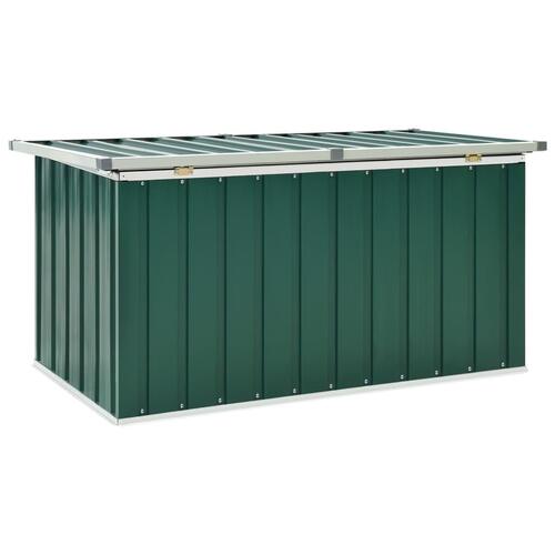 Opbevaringskasse til haven 129x67x65 cm grøn