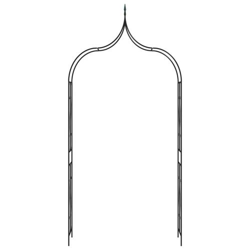 Havebue 120x38x258 cm jern mørkegrøn