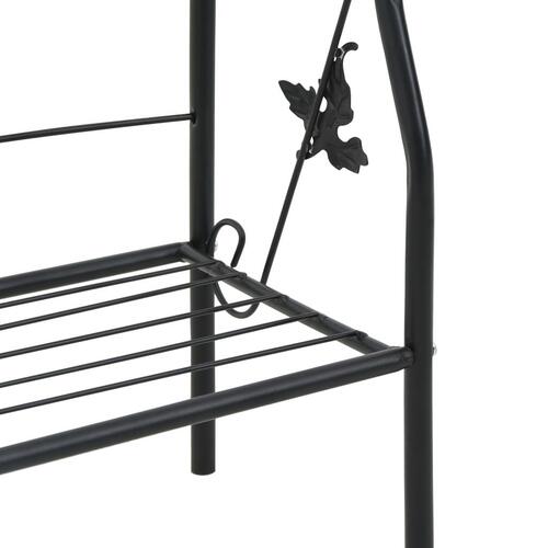 Plantestativ med 3 hylder 52x28x128 cm jern sort