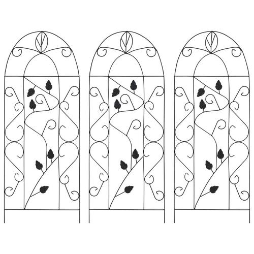 Plantestativer 3 stk. 40x100 cm jern sort