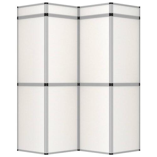 12-panels udstillingsvæg foldbar 242x200 cm hvid
