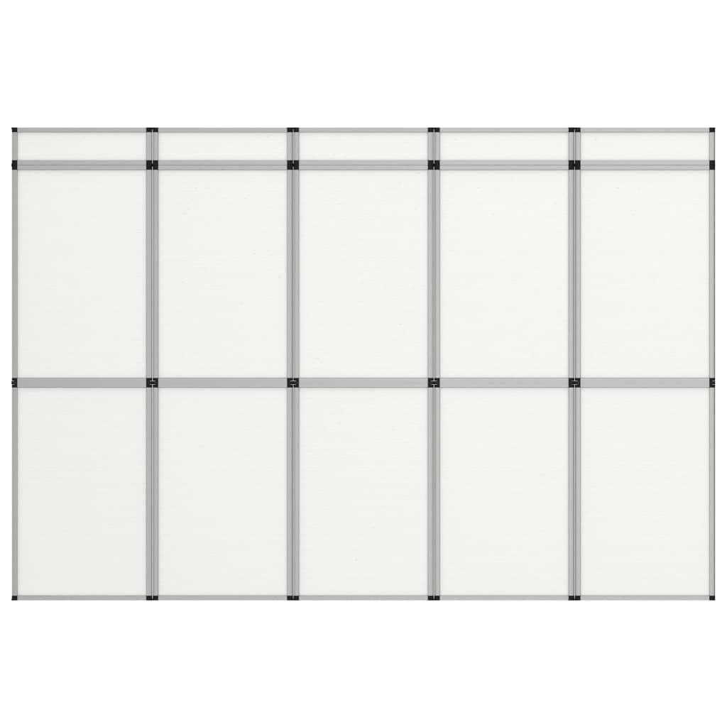 15-panels udstillingsvæg foldbar 302x200 cm hvid