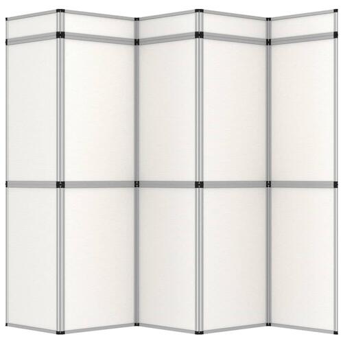 15-panels udstillingsvæg foldbar 302x200 cm hvid
