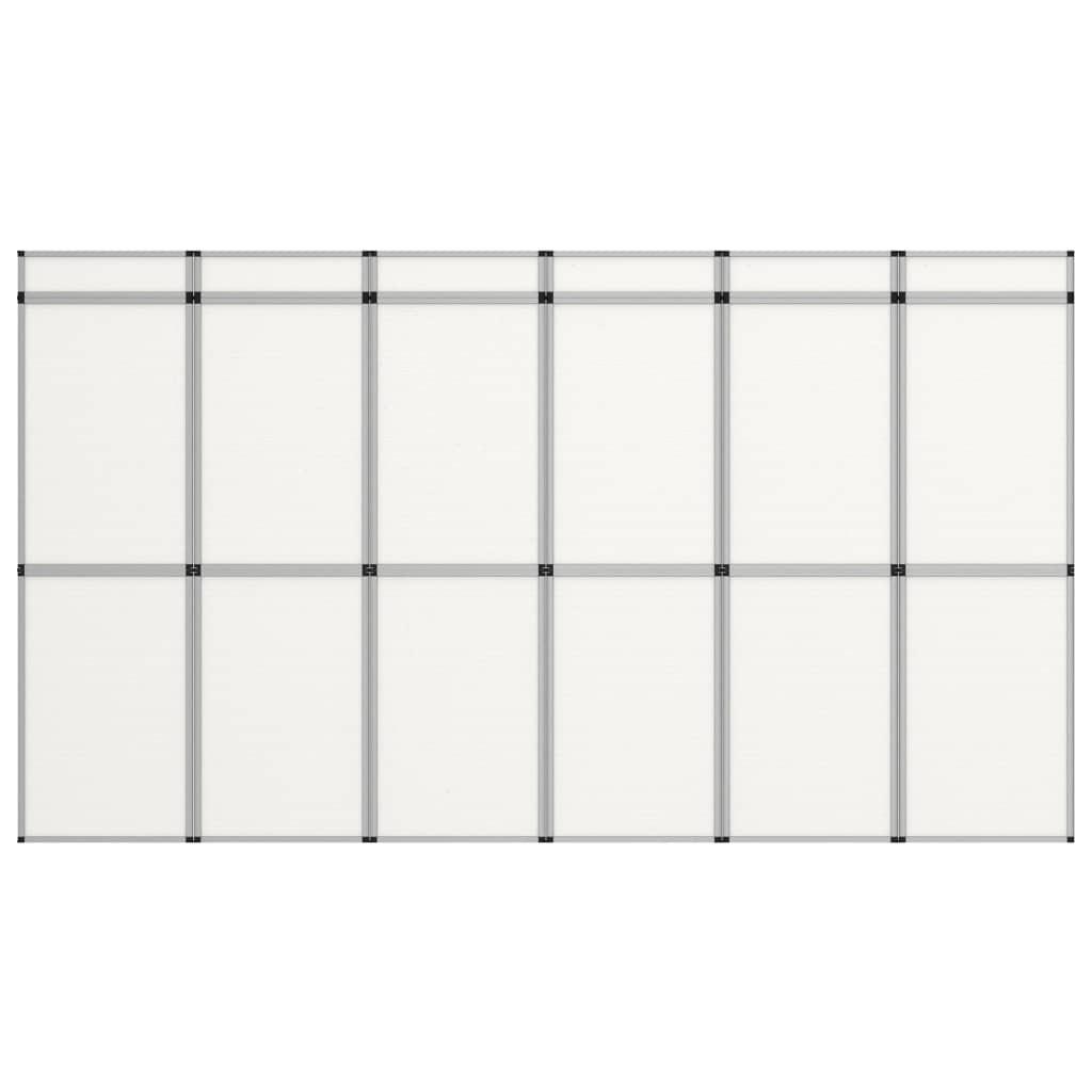 18-panels udstillingsvæg foldbar 362x200 cm hvid