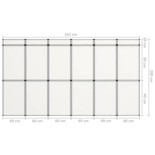 18-panels udstillingsvæg foldbar 362x200 cm hvid