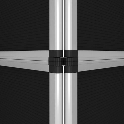 15-panels udstillingsvæg foldbar 302x200 cm sort