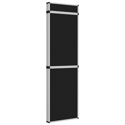 15-panels udstillingsvæg foldbar 302x200 cm sort