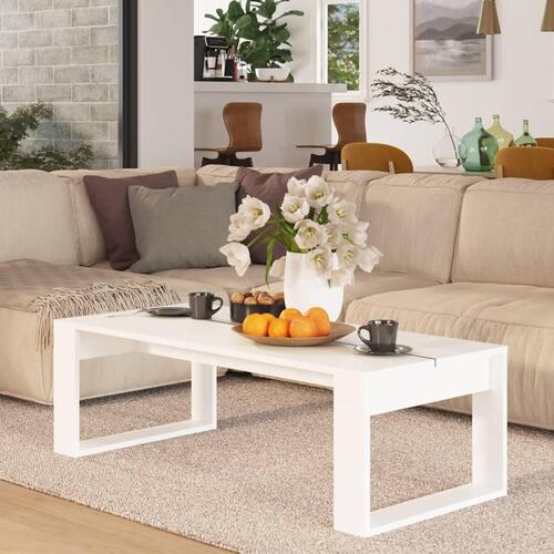 Sofabord 110x50x35 cm spånplade hvid