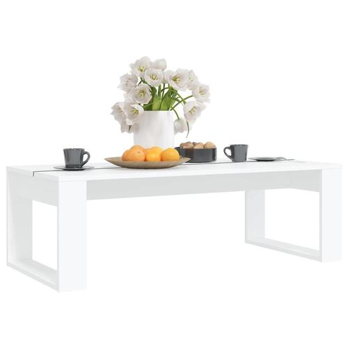 Sofabord 110x50x35 cm spånplade hvid