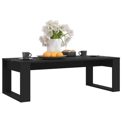 Sofabord 110x50x35 cm spånplade sort