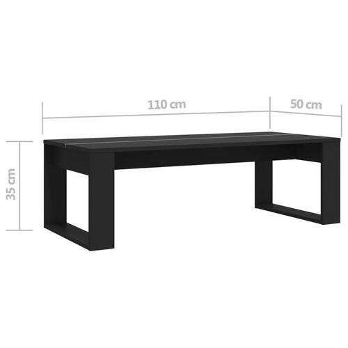 Sofabord 110x50x35 cm spånplade sort