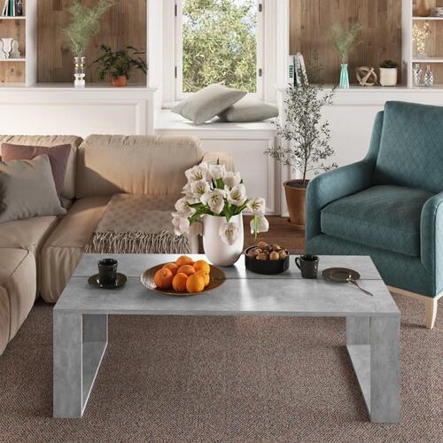 Sofabord 110x50x35 cm spånplade betongrå
