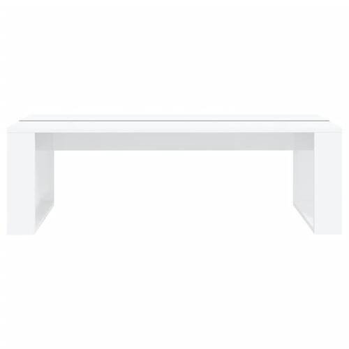 Sofabord 110x50x35 cm spånplade hvid højglans