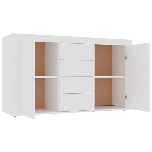Skænk 120x36x69 cm konstrueret træ hvid