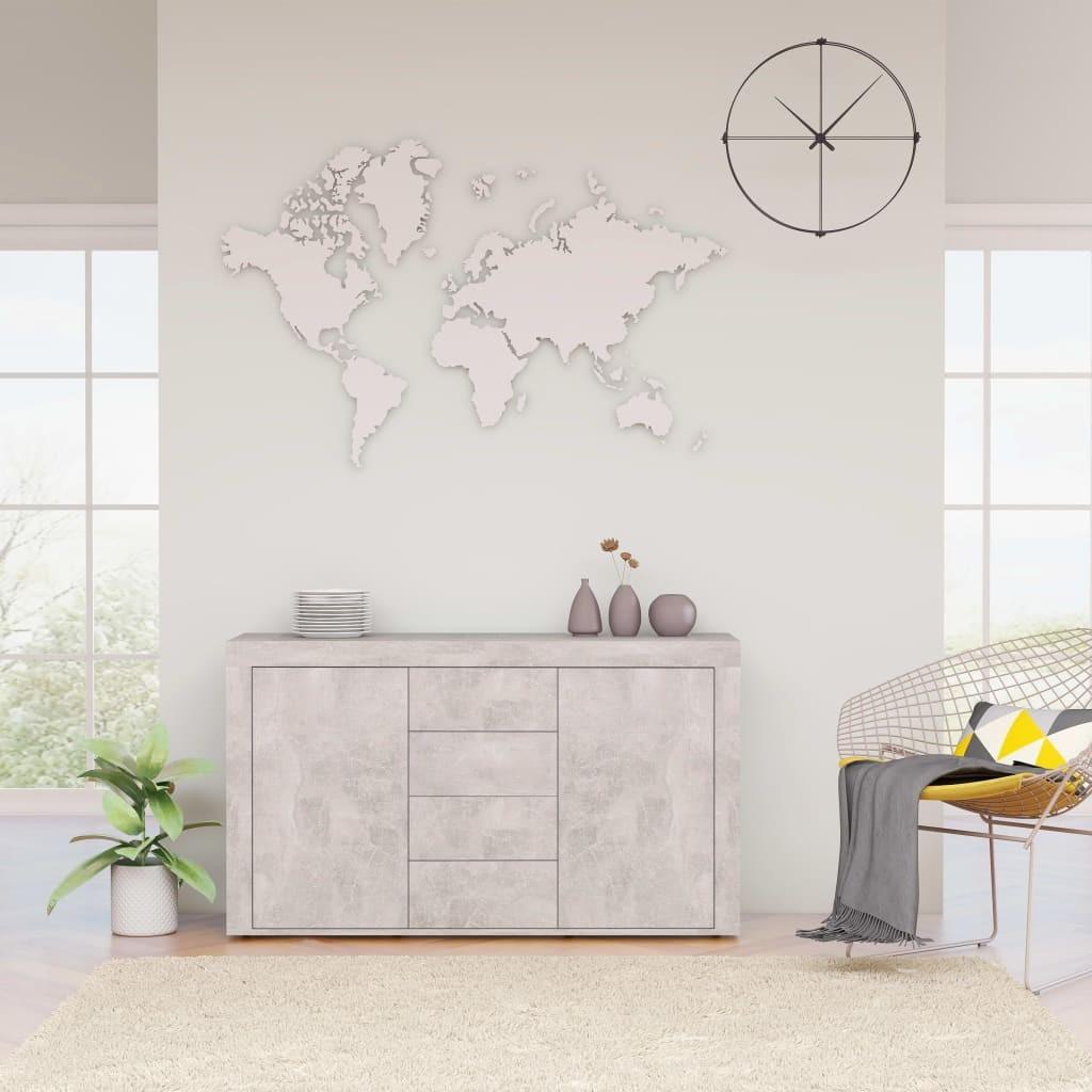 Skænk 120x36x69 cm spånplade betongrå