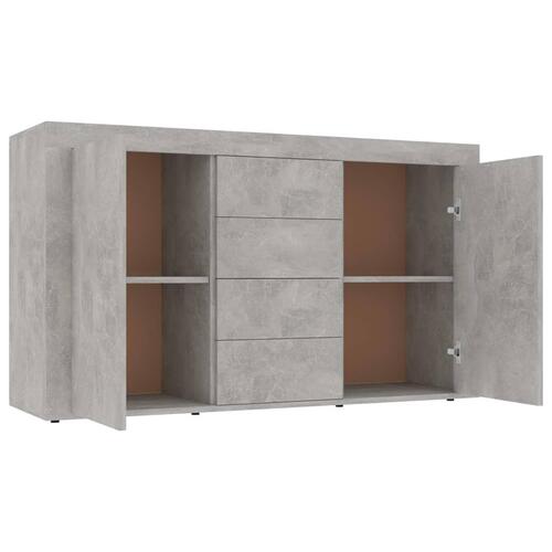 Skænk 120x36x69 cm konstrueret træ betongrå