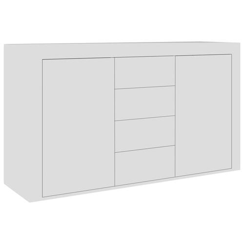 Skænk 120x36x69 cm konstrueret træ hvid højglans
