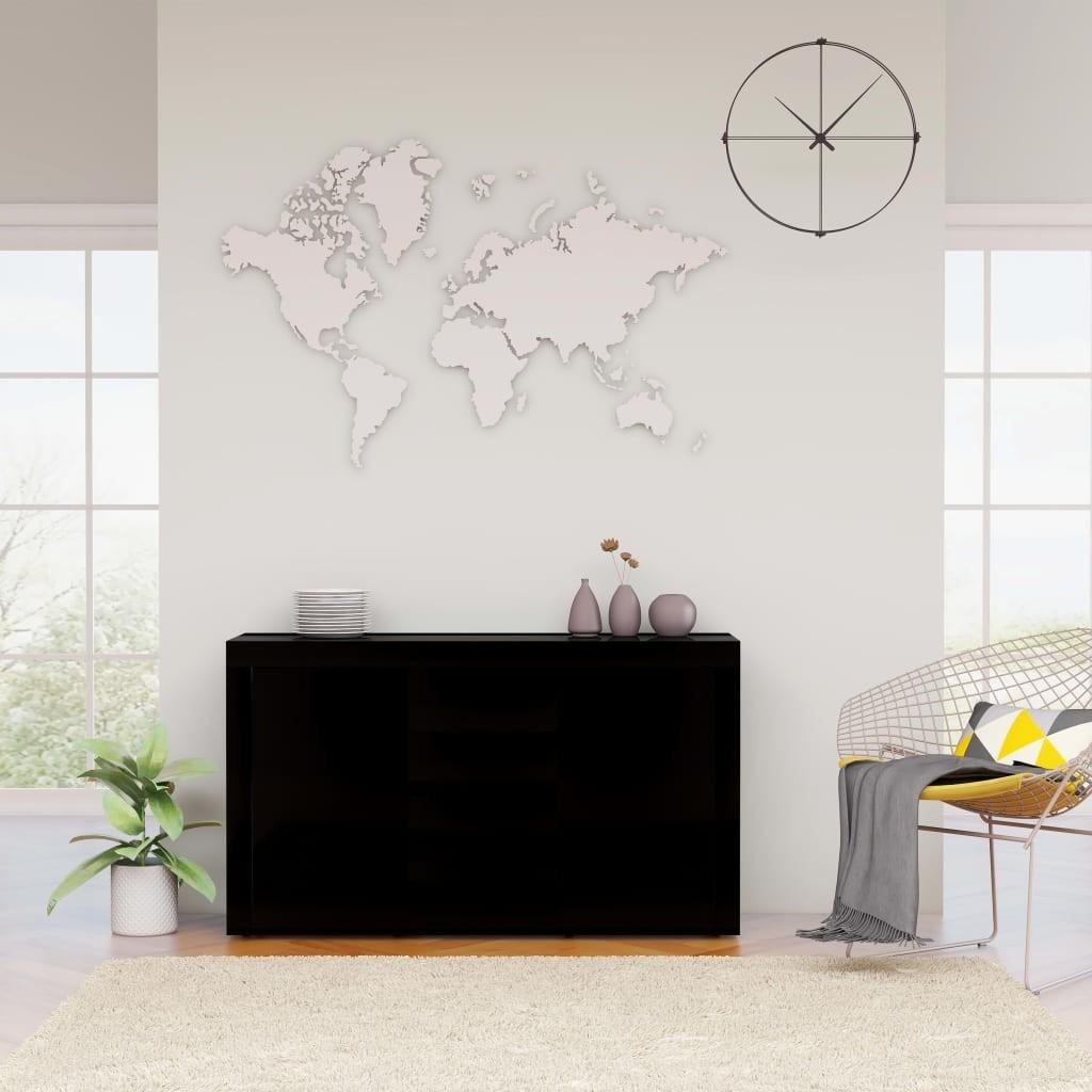 Skænk 120x36x69 cm spånplade sort højglans