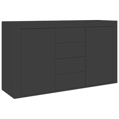 Skænk 120x36x69 cm spånplade sort højglans
