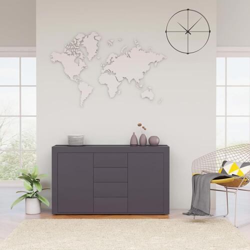Skænk 120x36x69 cm spånplade grå højglans