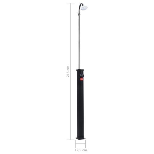 Solopvarmet bruser 215 cm 8 l sort