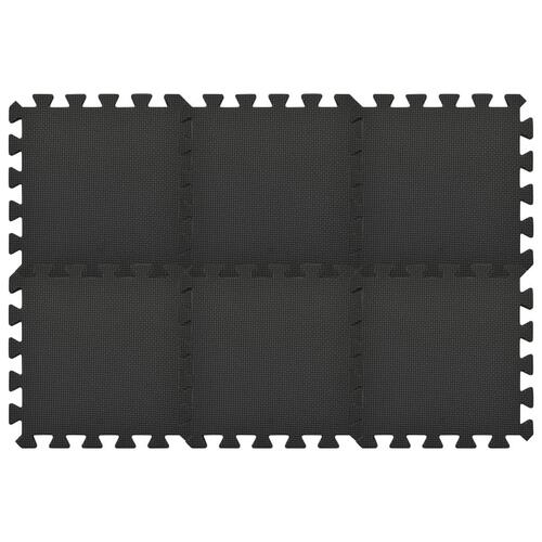 Gulvmåtter 54 stk. 4,86 ㎡ EVA-skum sort