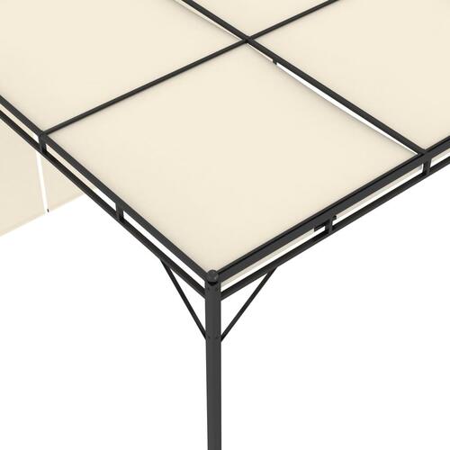 Havepavillon med gardin 4x3x2,25 m cremefarvet