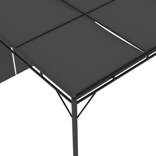 Havepavillon med gardin 3x3x2,25m antracitgrå