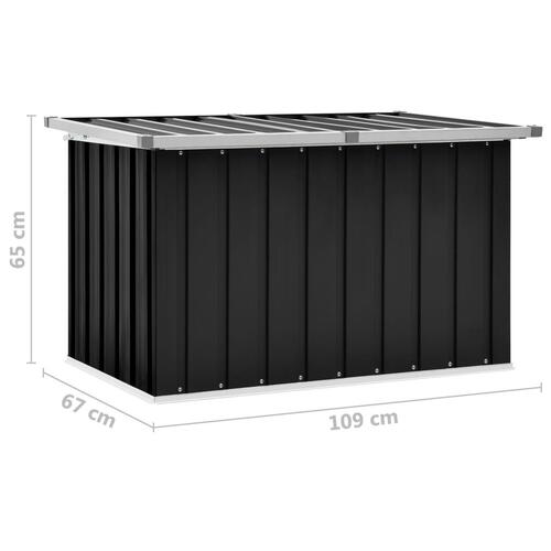 Opbevaringskasse til haven 109x67x65 cm antracitgrå
