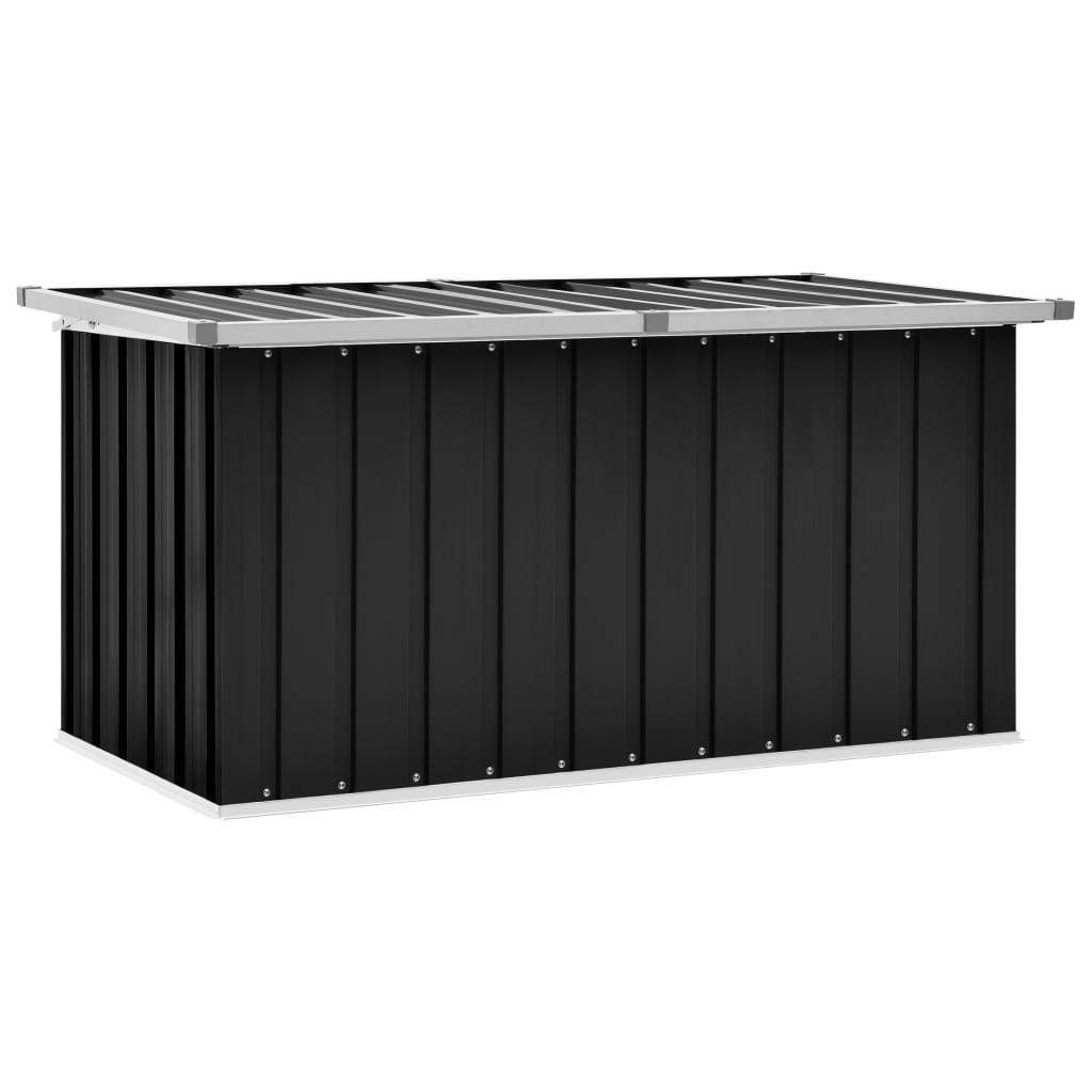 Opbevaringskasse til haven 129x67x65 cm antracitgrå