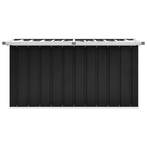 Opbevaringskasse til haven 129x67x65 cm antracitgrå