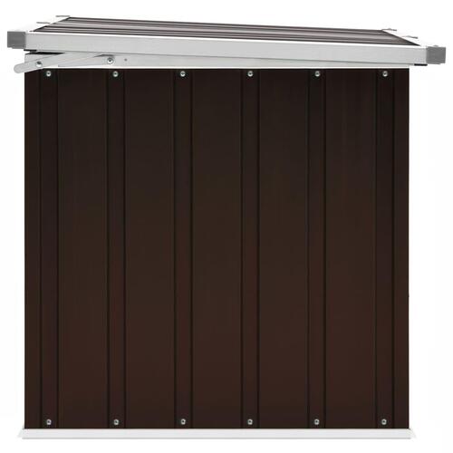 Opbevaringskasse til haven 129x67x65 cm brun