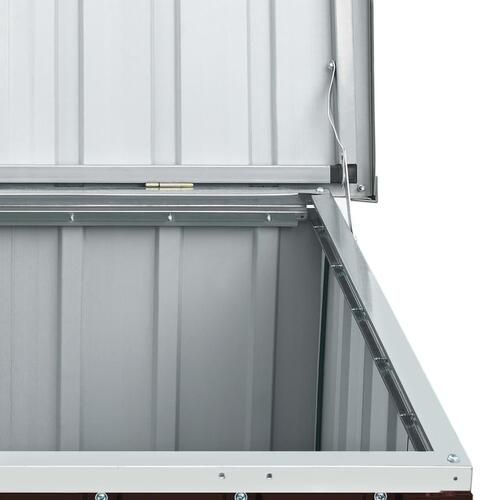 Opbevaringskasse til haven 129x67x65 cm brun
