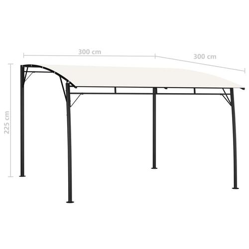 Fritstående markise 3x3x2,55 m cremefarvet