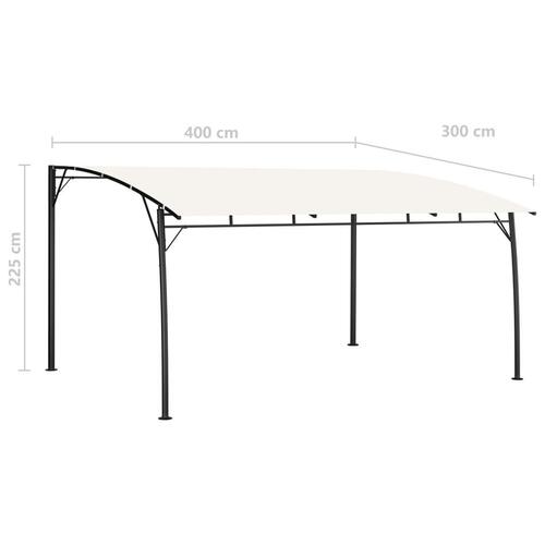 Fritstående markise 4x3x2,55 m cremefarvet