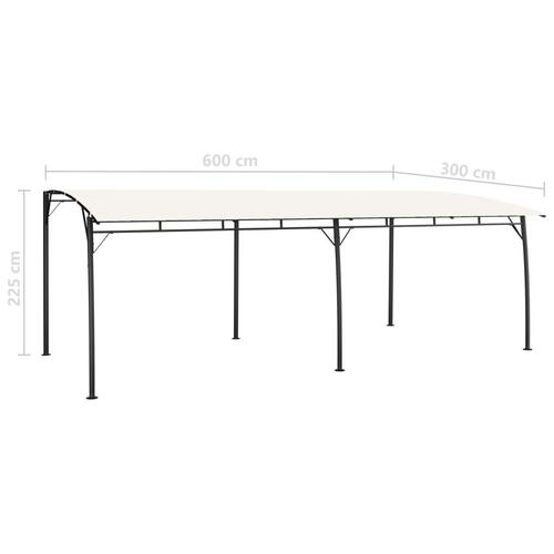 Fritstående markise 6x3x2,55 m cremefarvet
