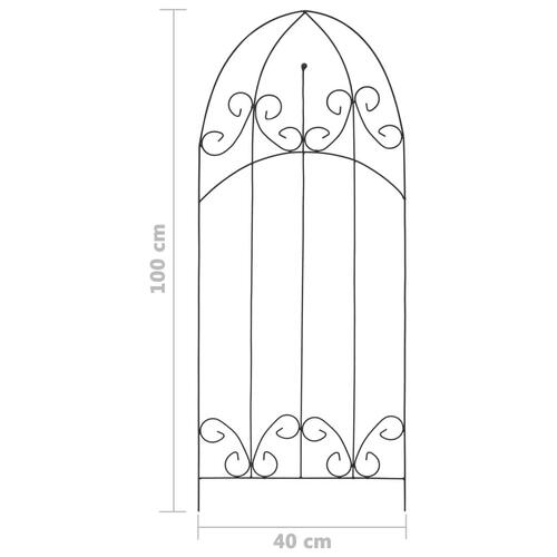 Plantestativer 3 stk. 40x100 cm jern sort