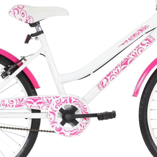 Børnecykel 24 tommer lyserød og hvid