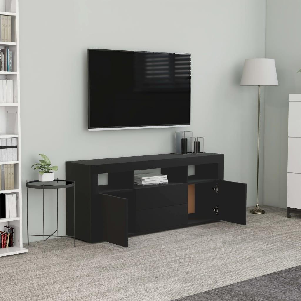 Tv-skab 120x30x50 cm spånplade sort