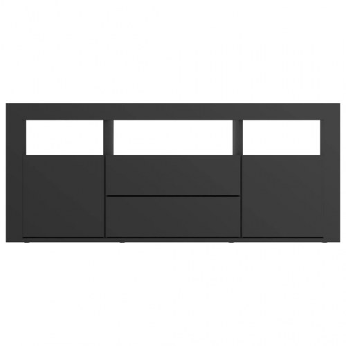 Tv-bord 120x30x50 cm konstrueret træ sort