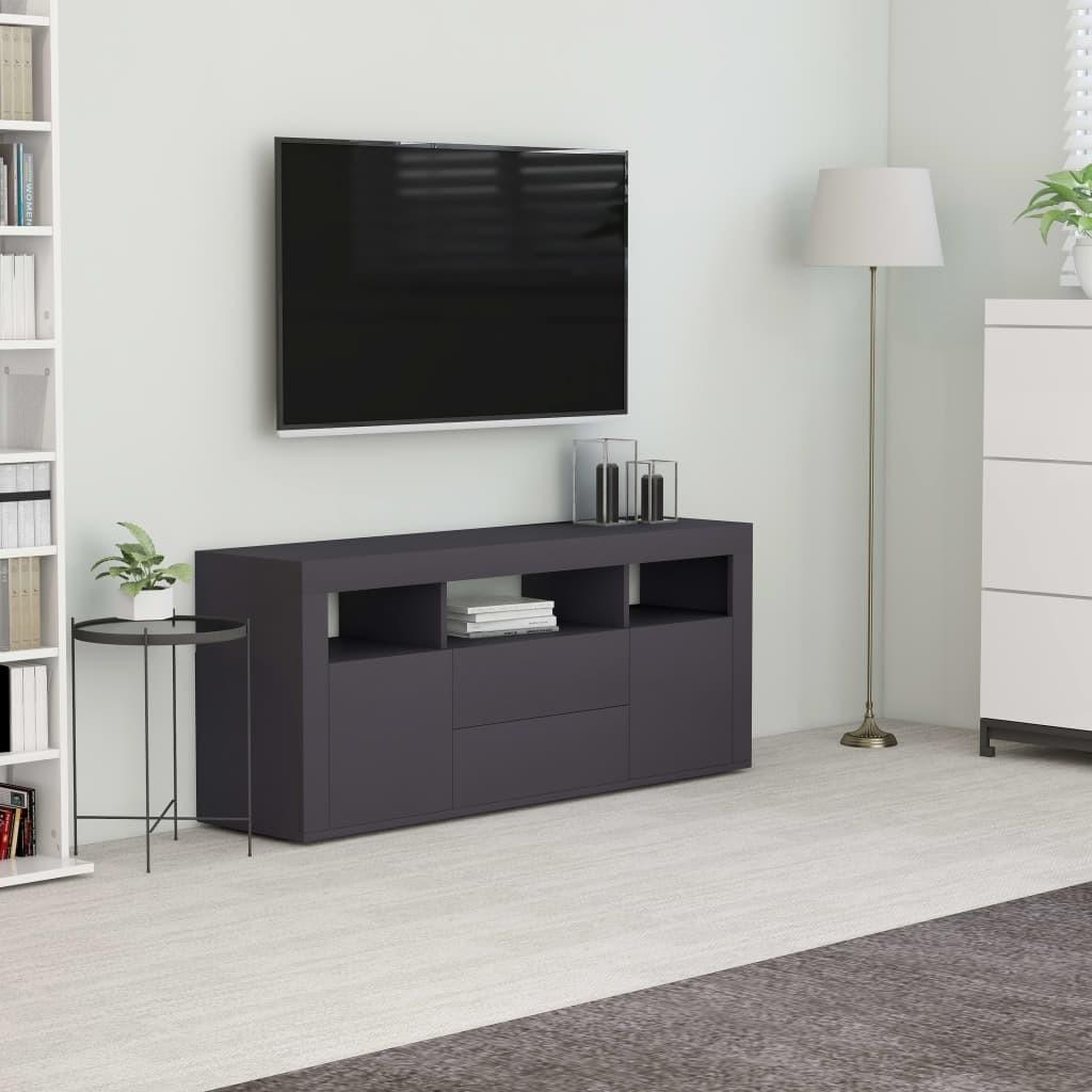 Tv-bord 120x30x50 cm konstrueret træ grå