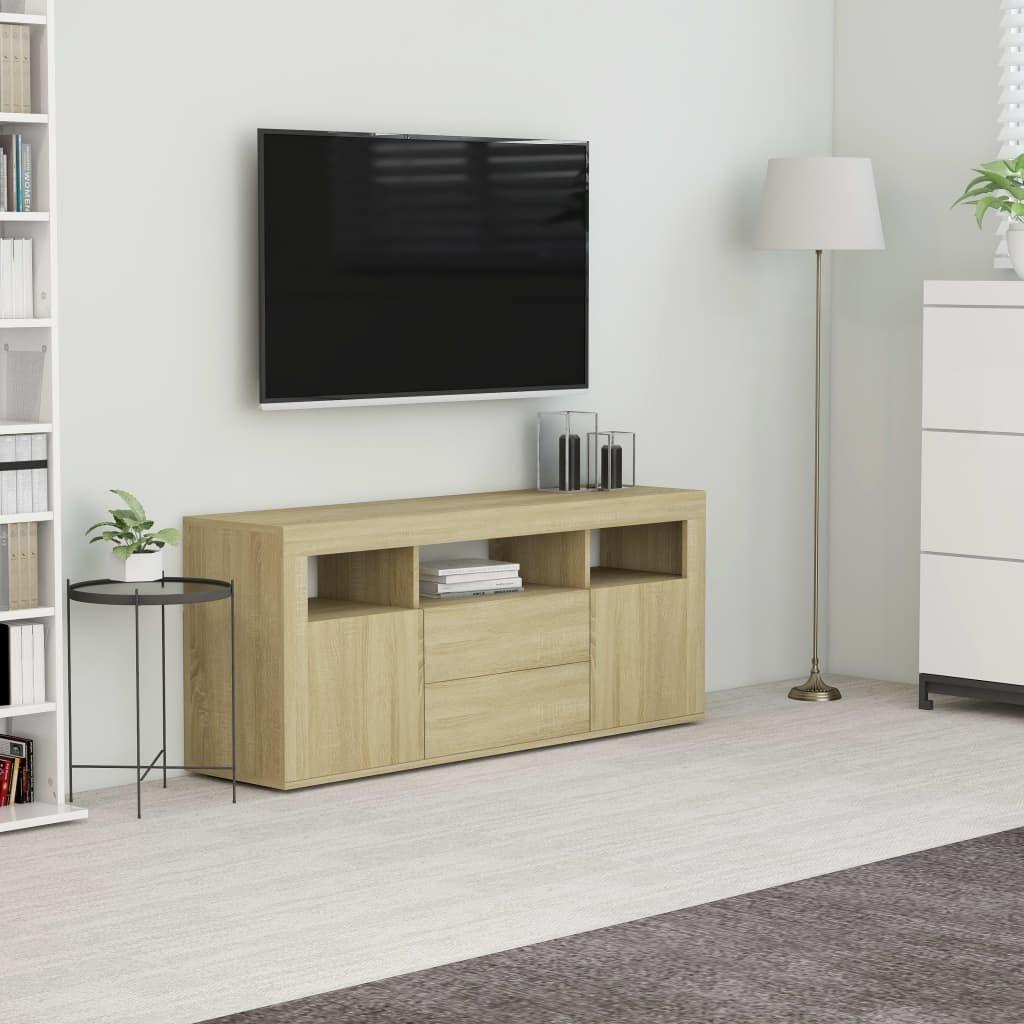 Tv-bord 120x30x50 cm konstrueret træ sonoma-eg