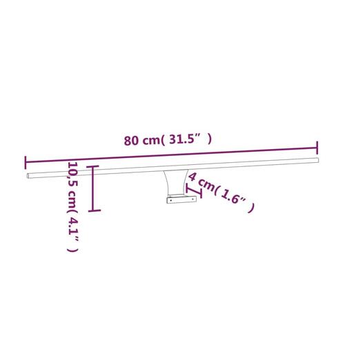 LED-spejllampe 80 cm 7,5 W 6000K koldt hvidt lys