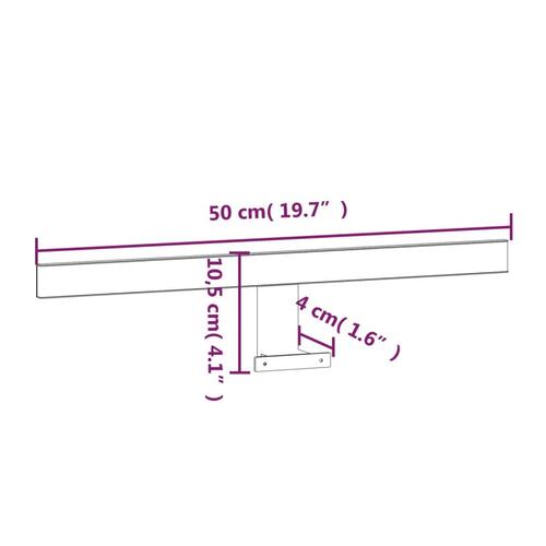 LED-spejllampe 50 cm 7,5 W 3000K varm hvidt lys