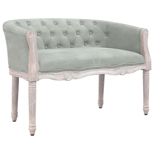 Bænk 98x56x69 cm velour mørkegrå